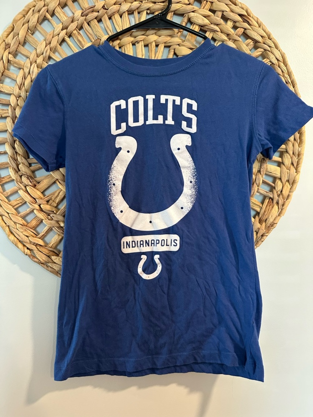 NFL Kids Royal Blue Colts Short Sleeve Tee with White Logo